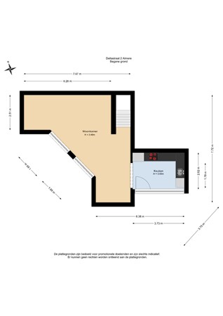 Floorplan - Deltastraat 2, 1353 BR Almere